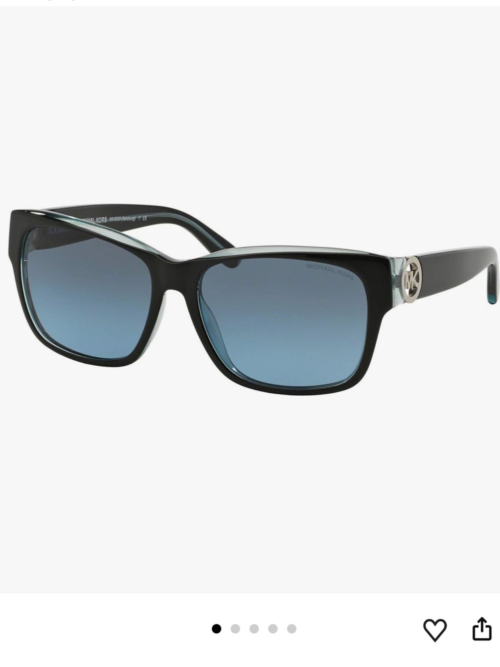 MICHAEL KORS Wayfarer Style Black Sunglasses Women’s Salzburg MK300117